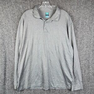 Pro Tour Golf Polo Mens XL‎ Grey Long Sleeve Coolplay Athletic Shirt